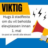 Frist for å bekrefte elevplass