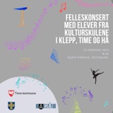 Felles konsert med kulturskulane i Hå, Time og Klepp.
Festsalen - Klepp Rådhus
