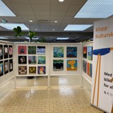 Kunstfagelevane sin kunstutstilling i Folgehuset