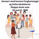 Konsert med koret Forglemmegei ( Klepp kommune sitt demenskor) og Kulturskolekoret. Sted Aulaen Kleppe skule kl. 1800. Konsert med koret Forglemmegei ( Klepp kommune sitt demenskor) og Kulturskolekoret. Sted Aulaen Kleppe skule kl. 1800.